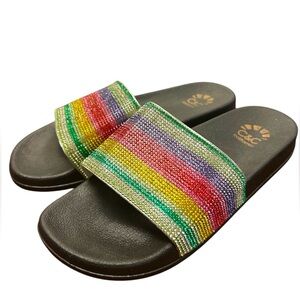 Rainbow Women’s Slide Sandals, Size 8, NWOT